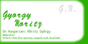 gyorgy moritz business card